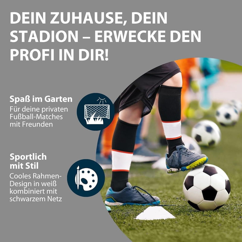 HUDORA Fussballtor Advanced 120/180/240/300 - Fussballtor für Kinder/Jugendliche & Erwachsene - Outd