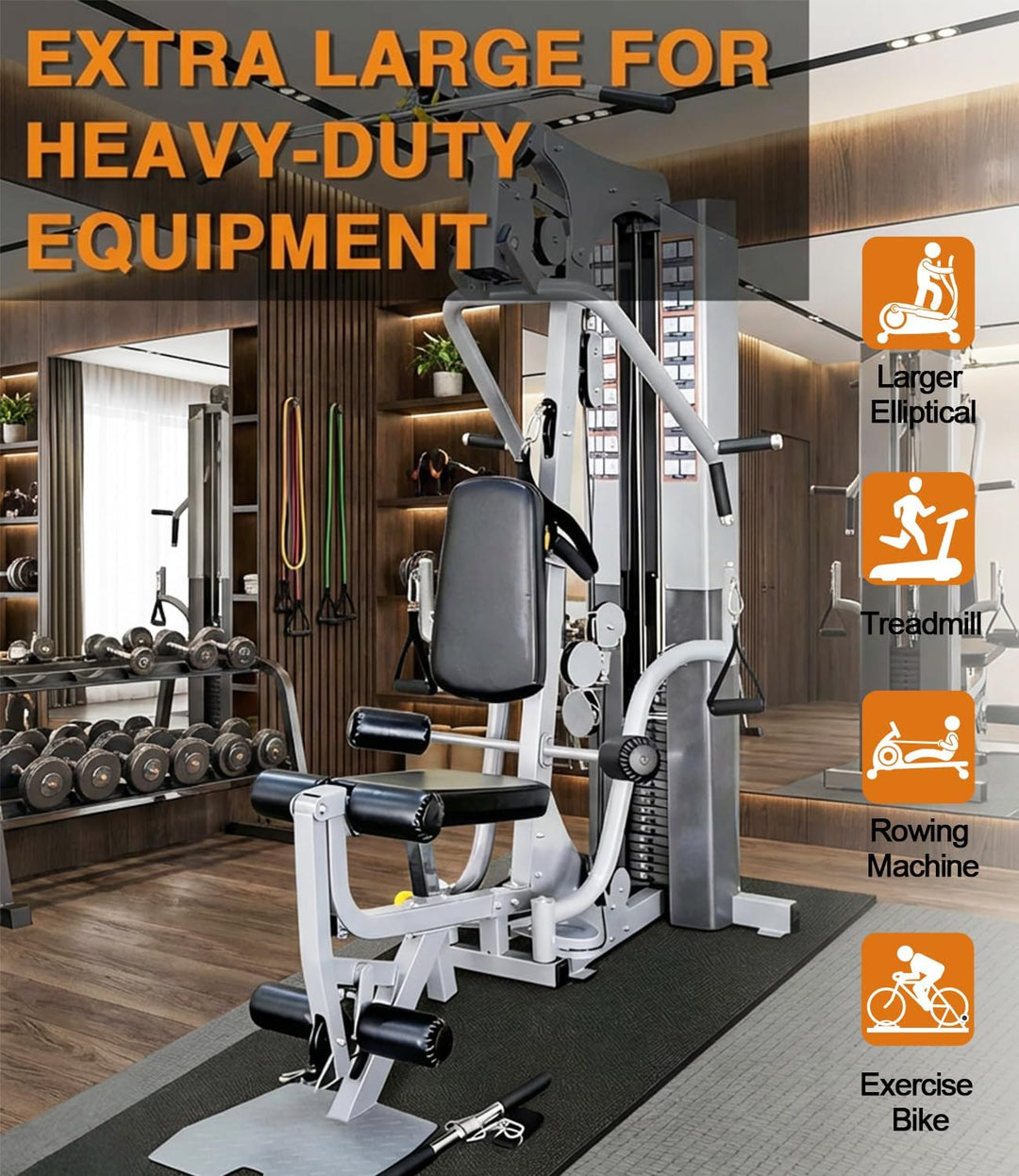 Faltbare Bodenschutzmatte Fitness Unterlegmatte für Fitnessgeräte, 140cmx65cm/160x75cm/180x80cm,6mm