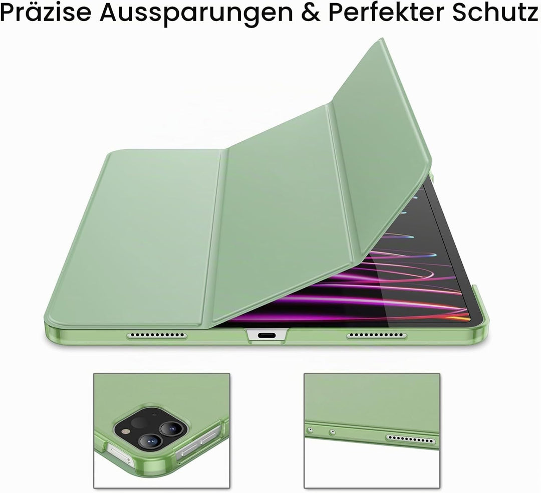 JETech Hülle für iPad Pro 12,9 Zoll (6./5. Generation, Modell 2022/2021), Unterstützung Pencil Aufla
