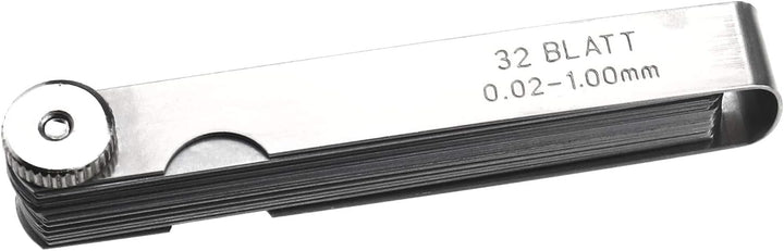 OTOTEC Fühlerlehre-Set, 32-teilig, Edelstahl, doppelt markiert, metrisch/imperial, Kombinationswerkz