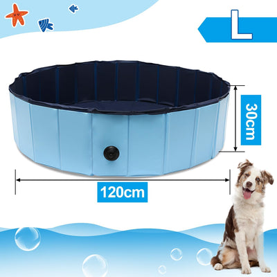 Vigevee Hundepool Klappbares 120 * 30CM, Hundepool fur Grosse Hunde, Hundebadewanne Hunde Planschbec