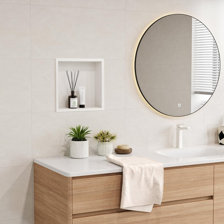 Neodrain Wandnische Dusche Edelstahl Eingebettete Duschnische Einzelregal Lagerung für Badezimmer 30