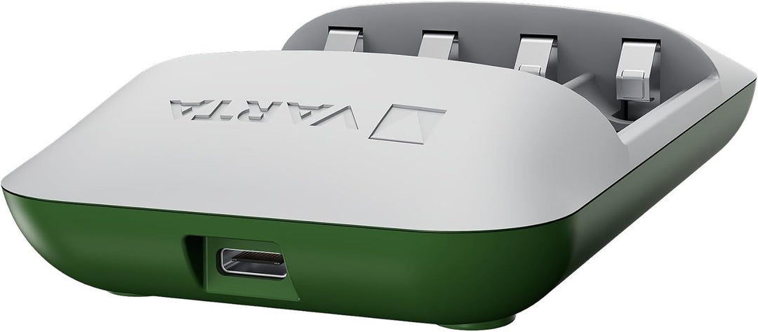 VARTA Akku Ladegerät, inkl. 4x AA 2100mAh, Batterieladegerät für wiederaufladbare AA/AAA Batterien,