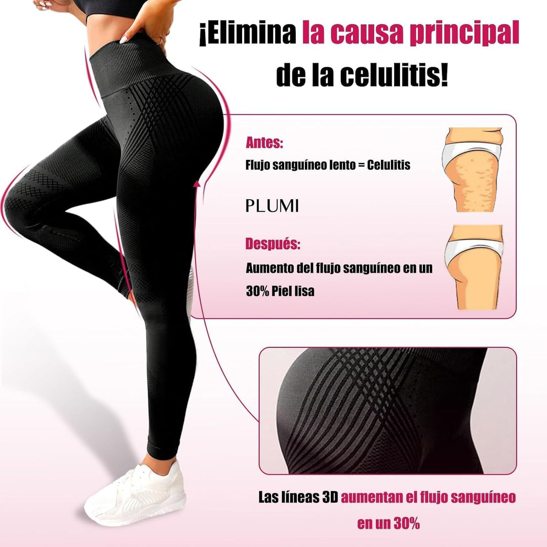 2PC Coreex Scrunch Leggings Anti Cellulite Sport 3D Leggings Damen High Waist Lange Blickdicht Kompr