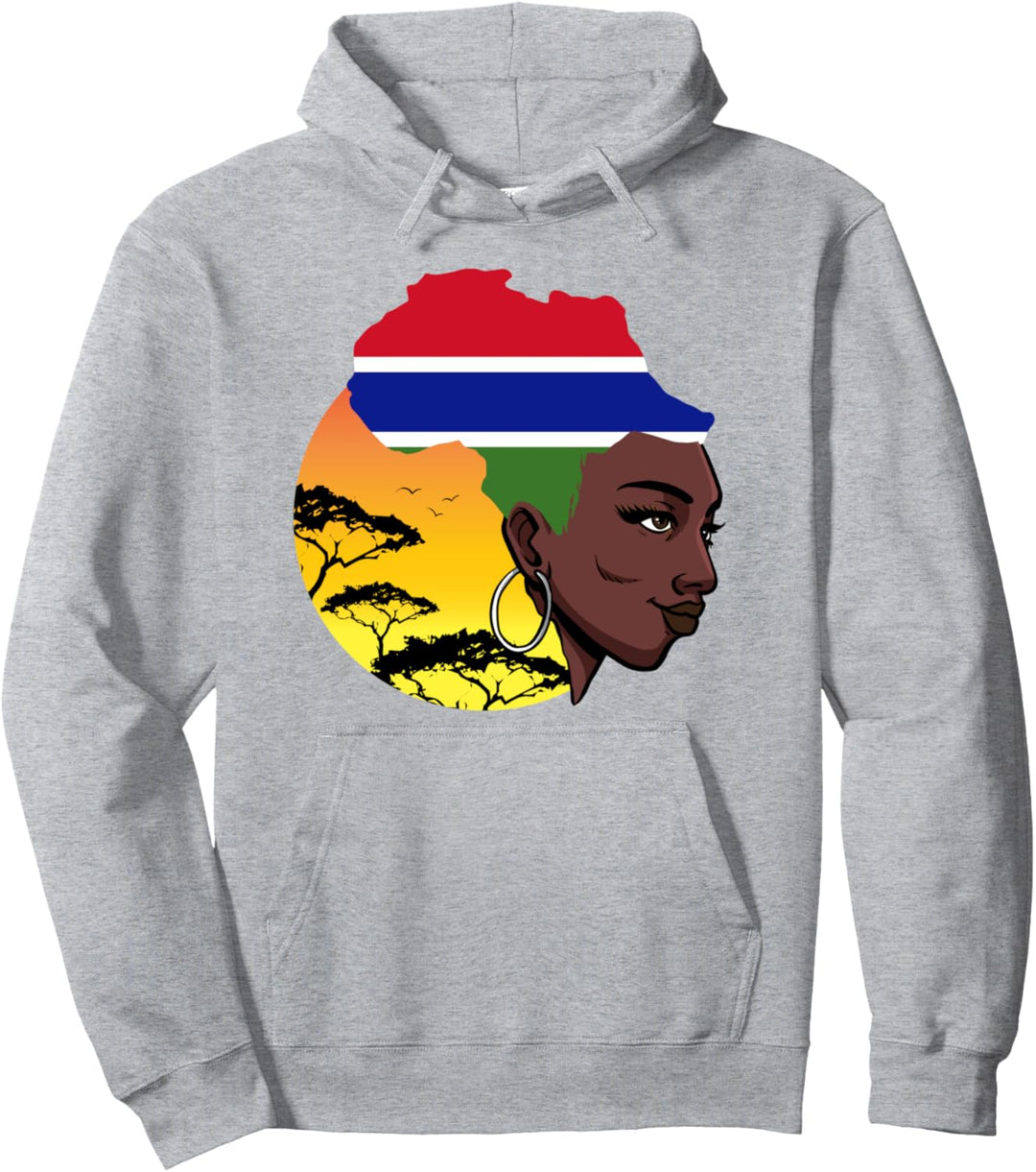 Gambian Queen Black History Month Gambia Flagge Afrika Pullover Hoodie