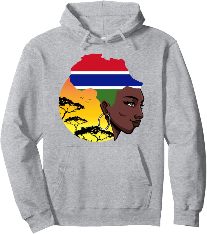 Gambian Queen Black History Month Gambia Flagge Afrika Pullover Hoodie