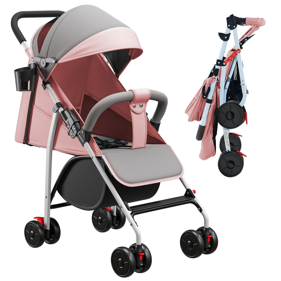 Kinderwagen für Kinder ab 6 Monaten, Sitzen/Liegen, verstellbarer Gurt, lockern zum Liegen, Anziehen