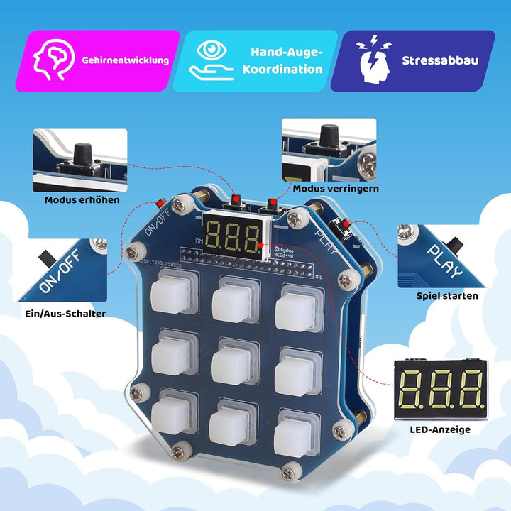DIY Lötbausatz, 3-in-1 Elektronik Bausätze Mint Elektron Lötprojekt für Studierende und Hobbyelektro
