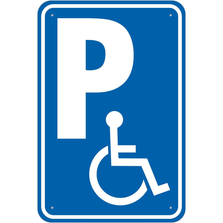 Schild Behinderten Parkplatz 400 x 600 mm aus Aluminium-Verbundmaterial 3mm stark Schild 40 X 60 Cm,