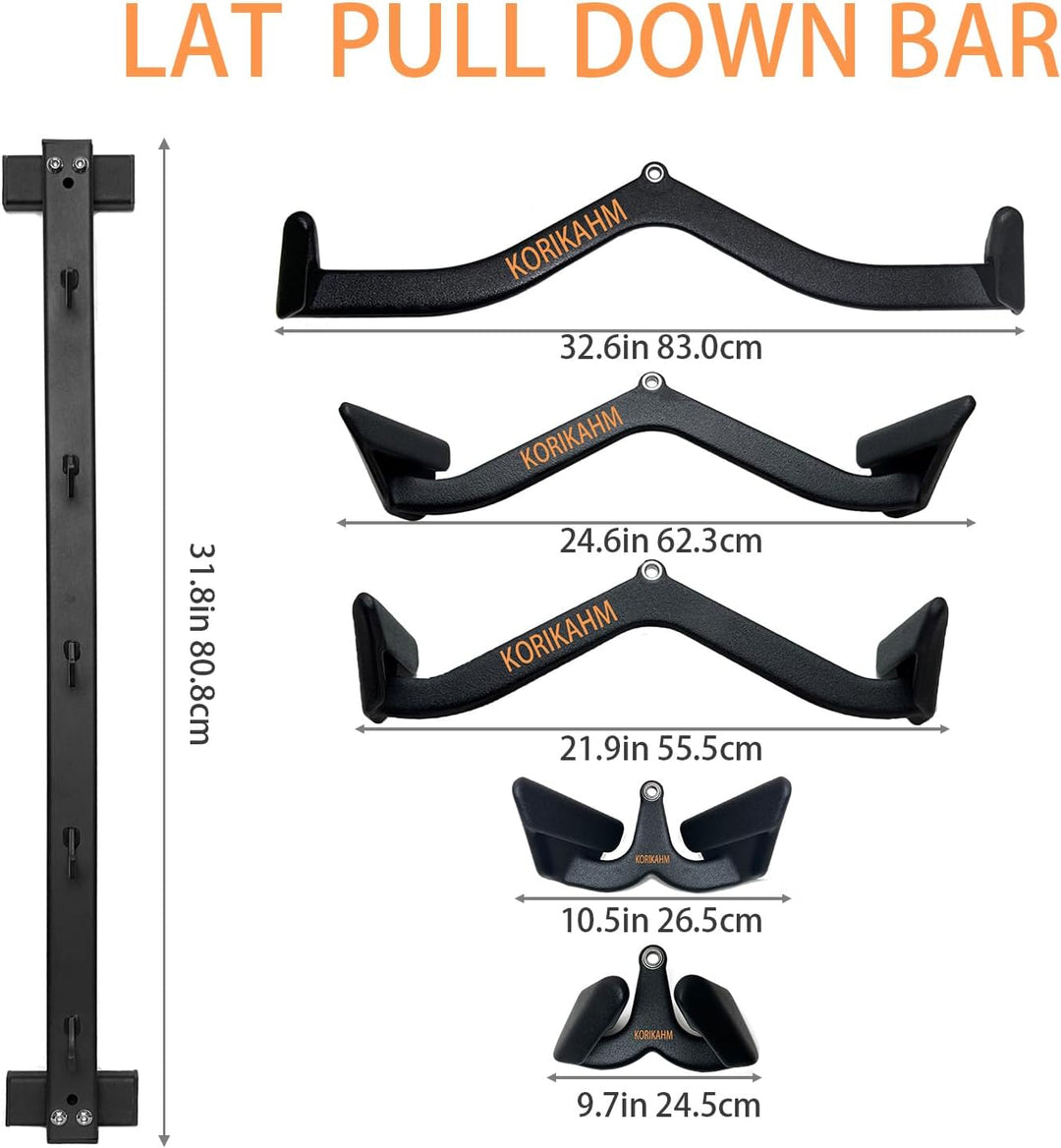 Ergonomic Design Lat Pull down Bar Grip Handle, Lat Pulldown Attachments, Strength Trainer for Athle