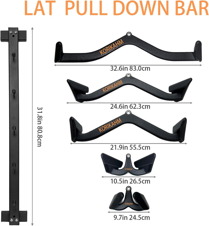 Ergonomic Design Lat Pull down Bar Grip Handle, Lat Pulldown Attachments, Strength Trainer for Athle