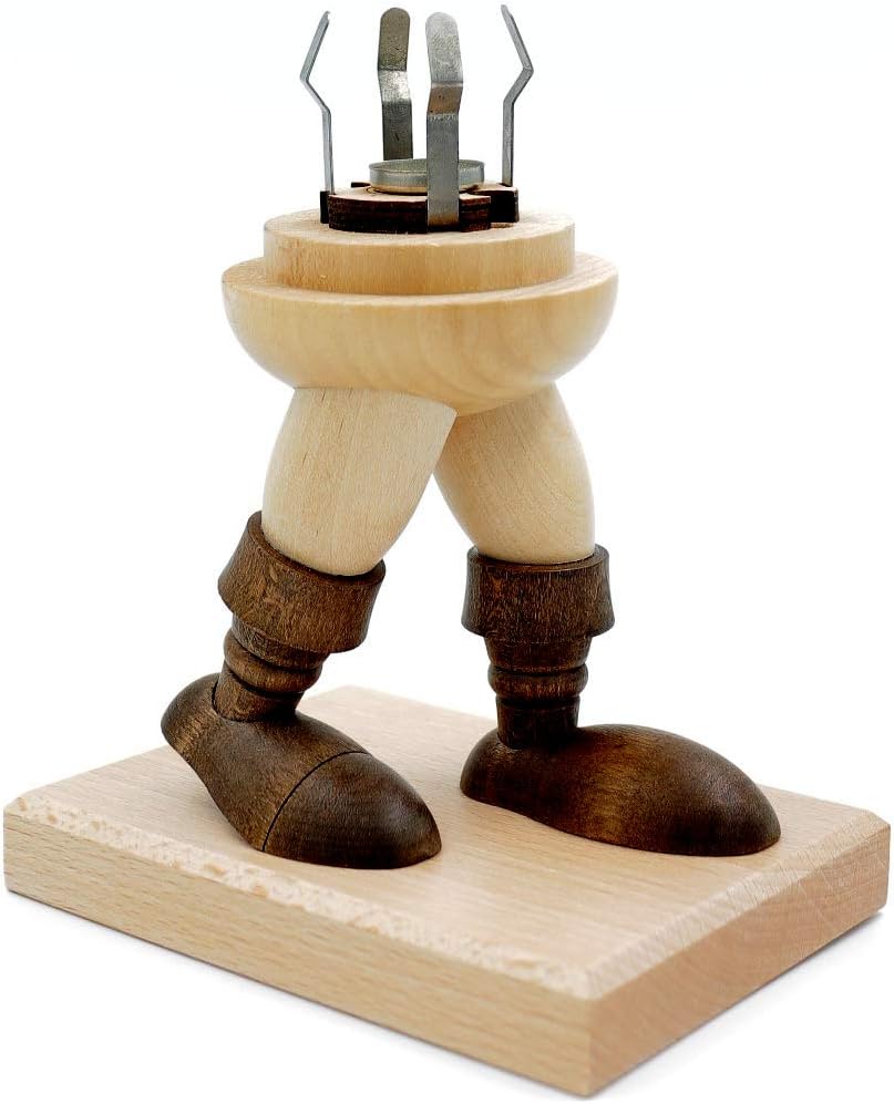 Kuhnert - Original Erzgebirgische Holzkunst Räuchermann Räucherfigur Wichtel 35cm - Tannenwichtel, T