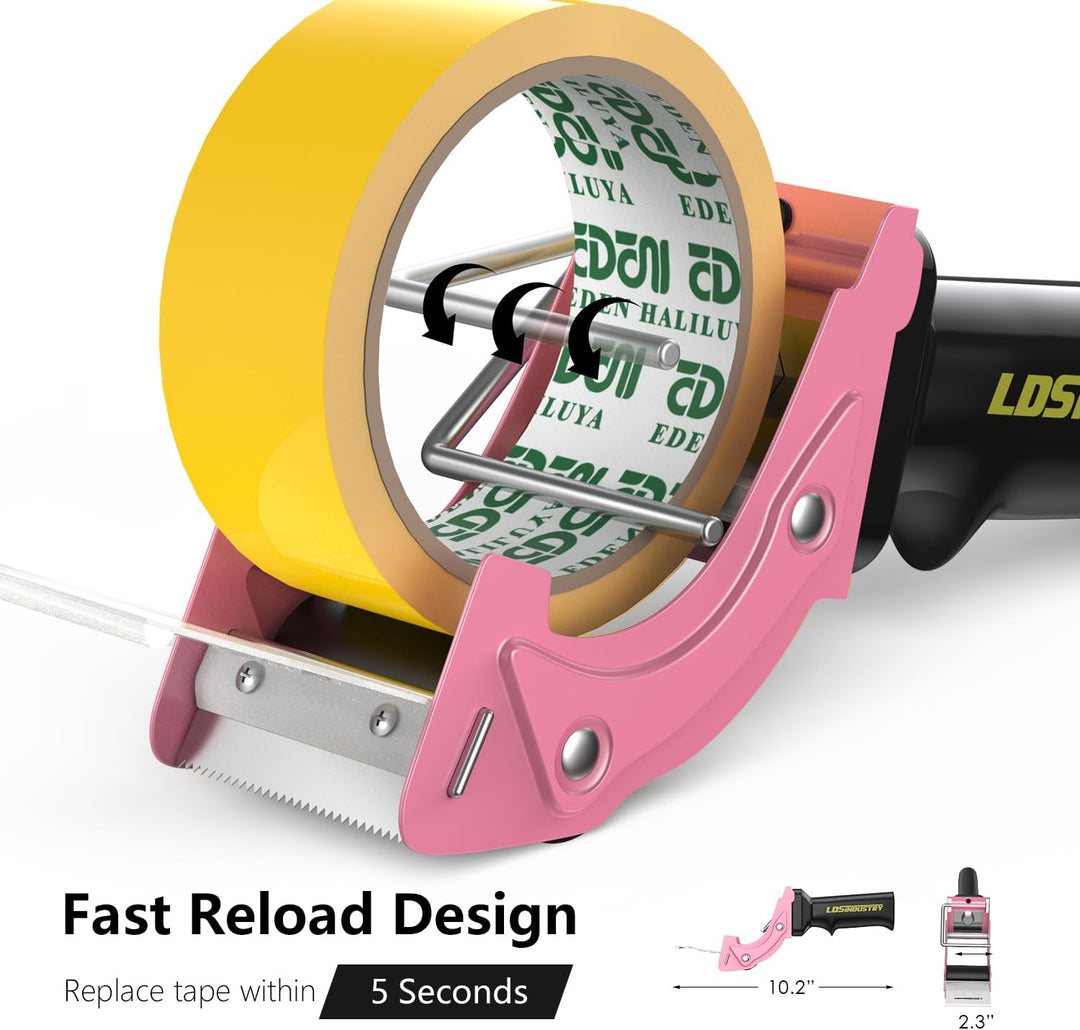 LDS Industry Klebebandabroller mit extra Klinge, leicht, ergonomisch, industriell, robust, für Karto