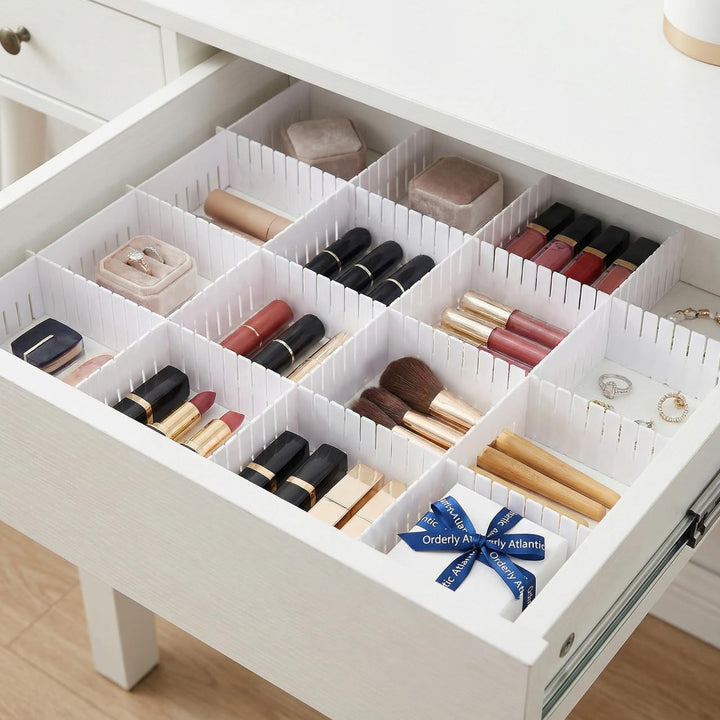 TOPBATHY Stück Schubladenteiler 47 x 9 cm, verstellbarer Schubladen-Organizer, Socken-Organizer, sch