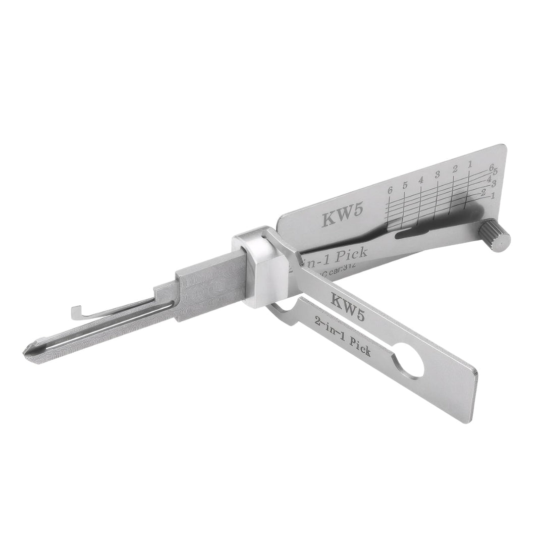 Edelstahl Schlüsseldecoder Master Key Decoder 2-In-1 Lock Pick Präzisionshaken Tonabnehmerkombinatio