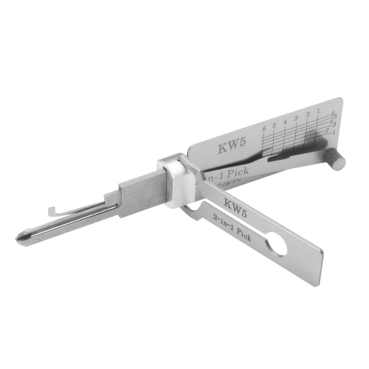 Edelstahl Schlüsseldecoder Master Key Decoder 2-In-1 Lock Pick Präzisionshaken Tonabnehmerkombinatio