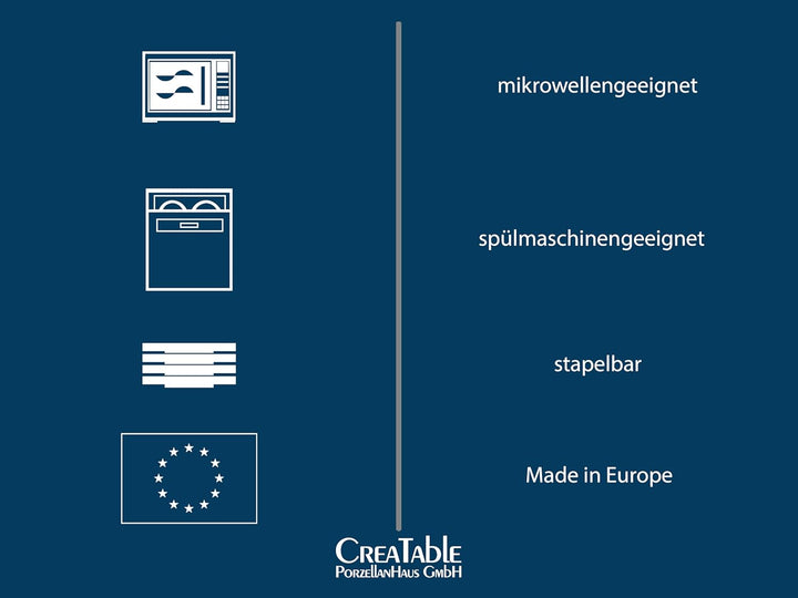 CreaTable, 23873, Serie STRIPES Colors, Kombiservice 16 teilig