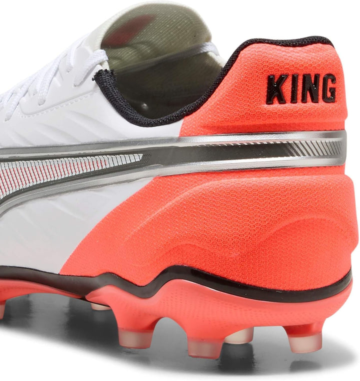 PUMA Damen King Ultimate Fg/Ag WN's Leichtathletik-Schuh 41 EU Puma White Puma Silver Glowing Red, 4