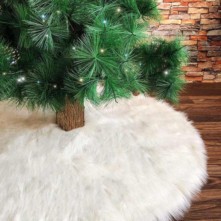 90cm Weihnachtsbaum Röcke Weihnachtsbaum Rock Rund Weihnachtsbaumdecke Fell Christbaumständer Teppic
