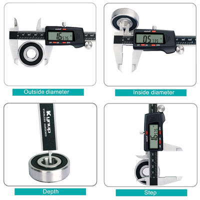 Kynup Messschieber Digital, 150mm / 6-Zoll Digitale Schieblehre Messgerät mit grossem LCD-Display fü