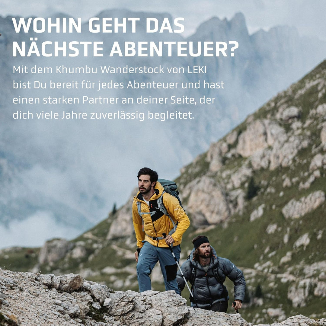 LEKI Wanderstöcke Khumbu – Ausziehbare Trekkingstöcke aus Aluminium (110 ‑ 145cm) mit Verstellsystem