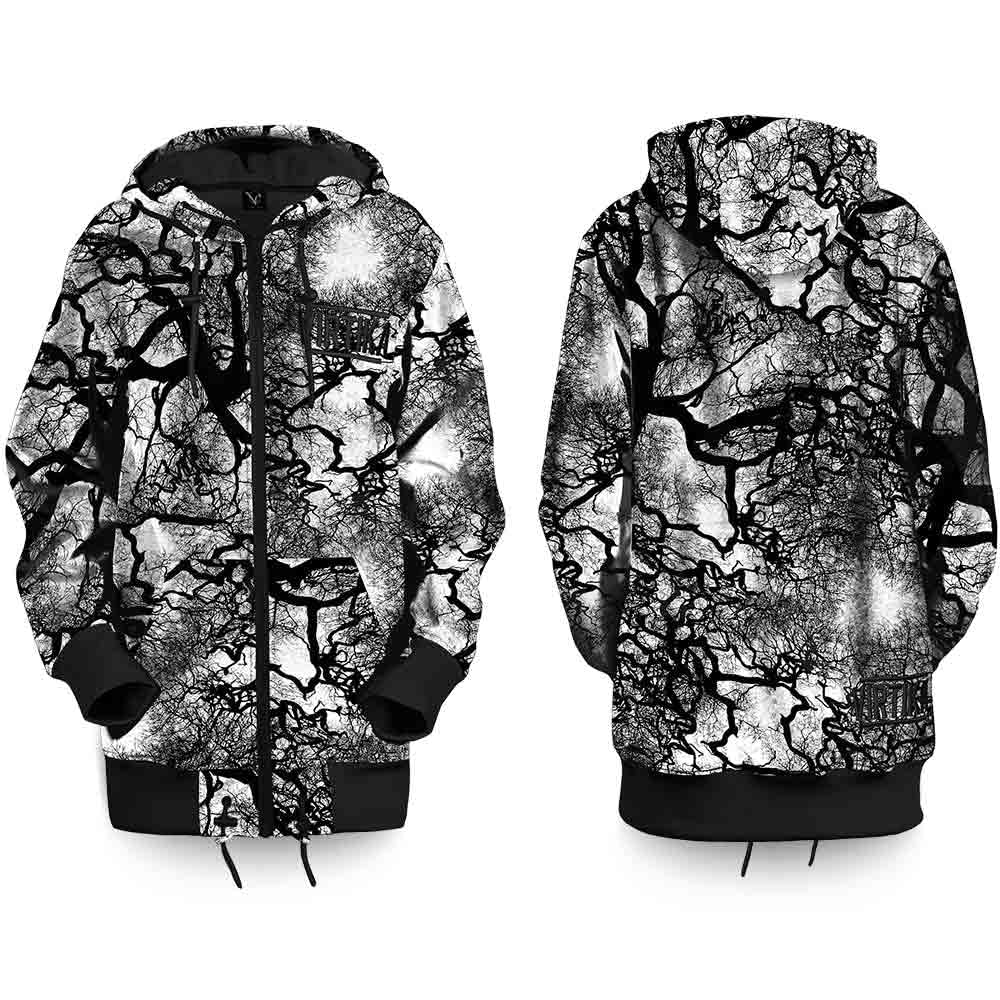 VIRTIKA Herren 10k Wasserdicht Softshell Hoodie Haunted S Schwarz, S Schwarz