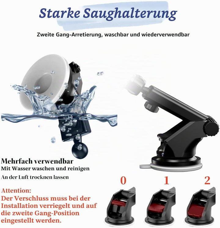Epronic Flexibel Saugnapf Halterung für Carplay Tragbares Autoradio, Halterung Kompatibel mit Wirele