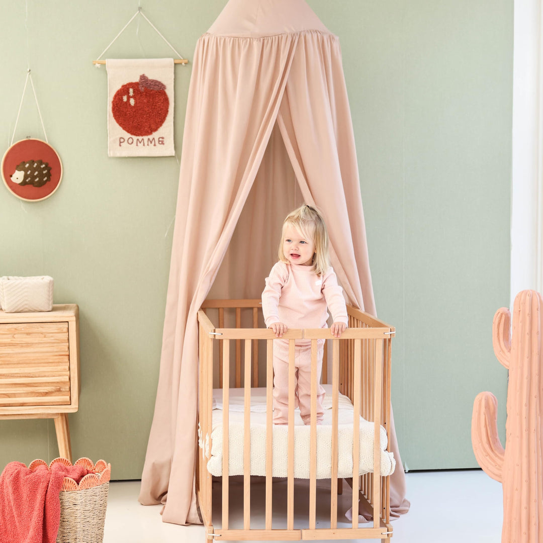 Nougat Baldachin für Kinderzimmer | Hängender Betthimmel für Babybett | Moskitonetz für Stubenwagen