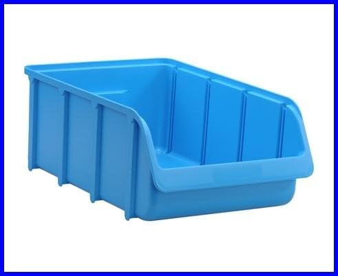 4 Stapelboxen Sichtboxen Lagerboxen Gr. 5 rot 315x460x185 mm von "hünersdorff"