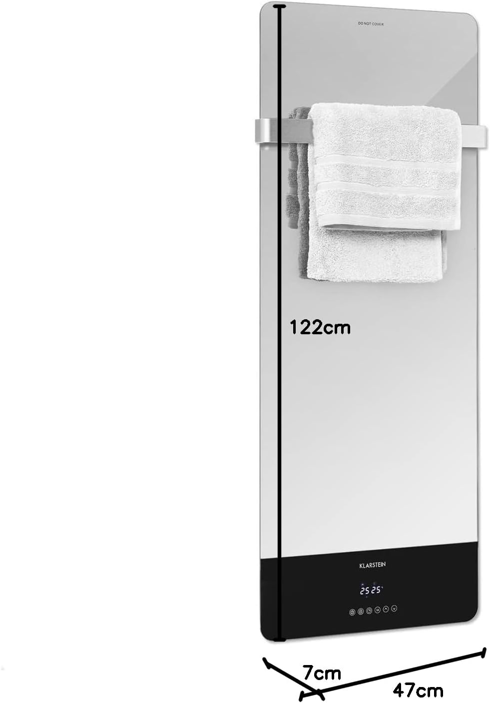 Klarstein Hot Spot Infrarotheizung, Infrarotheizung mit Thermostat, Heizung mit Erkennung Offener Fe