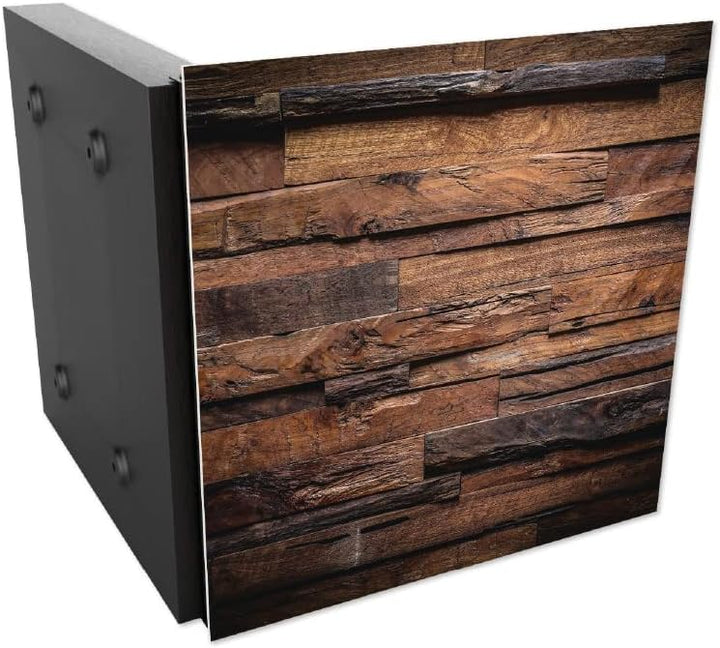 ALLboards Schlüsselkasten Schlüsselbox Dunkles Holz Glas Glasboard Magnettafel Memoboard - 30x30x4,7