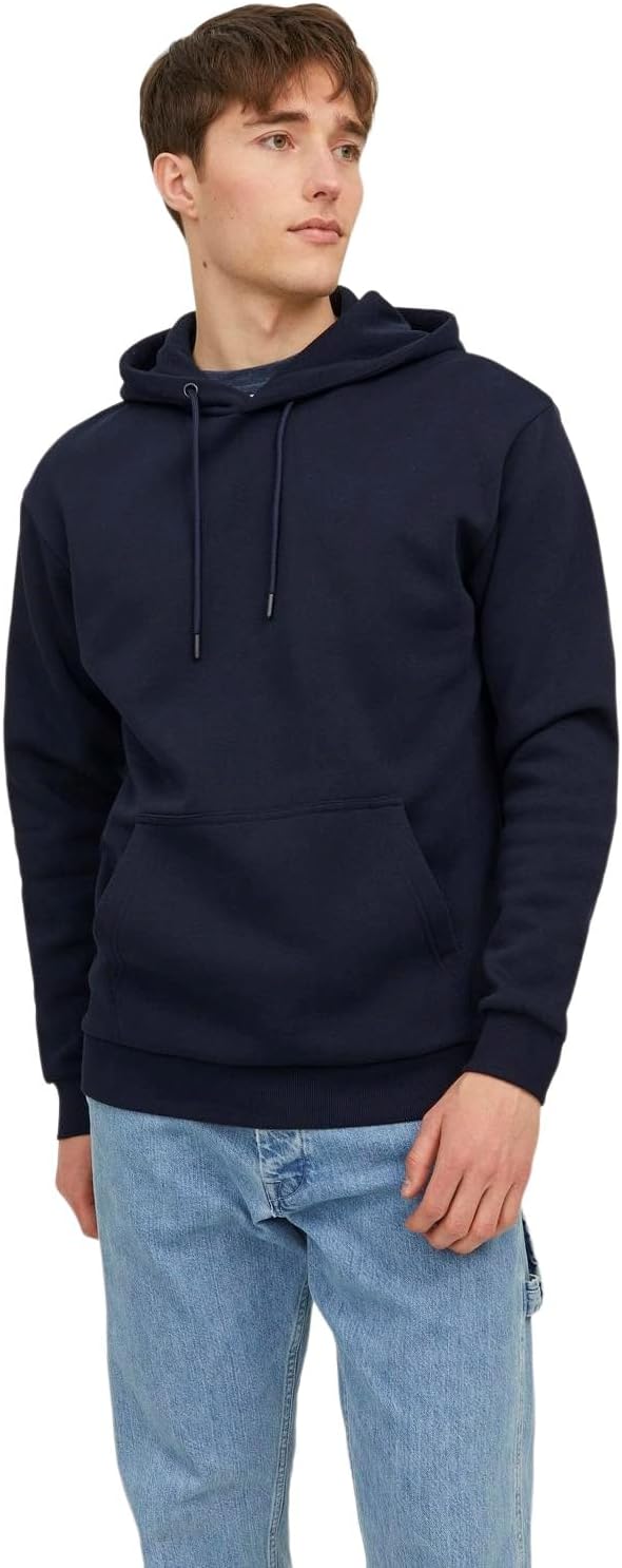JACK & JONES Male Kapuzenpullover Einfarbig Kapuzenpullover XS Navy Blazer, XS Navy Blazer