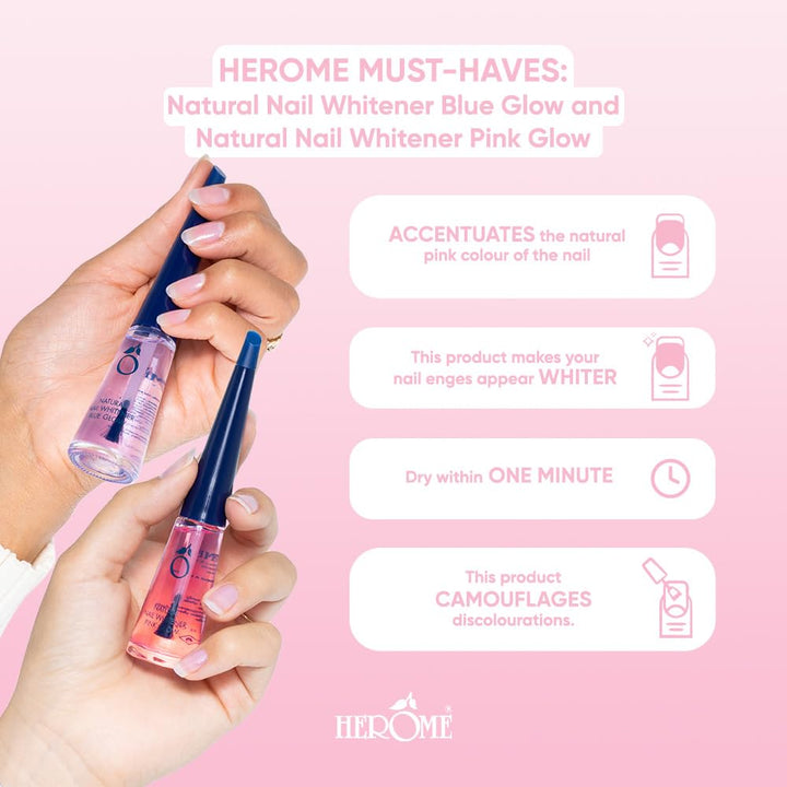 Herome Combi-Pack Natural Nagelaufheller (Nail Whitener) Pink Glow & Nagelaufheller (Nail Whitener)