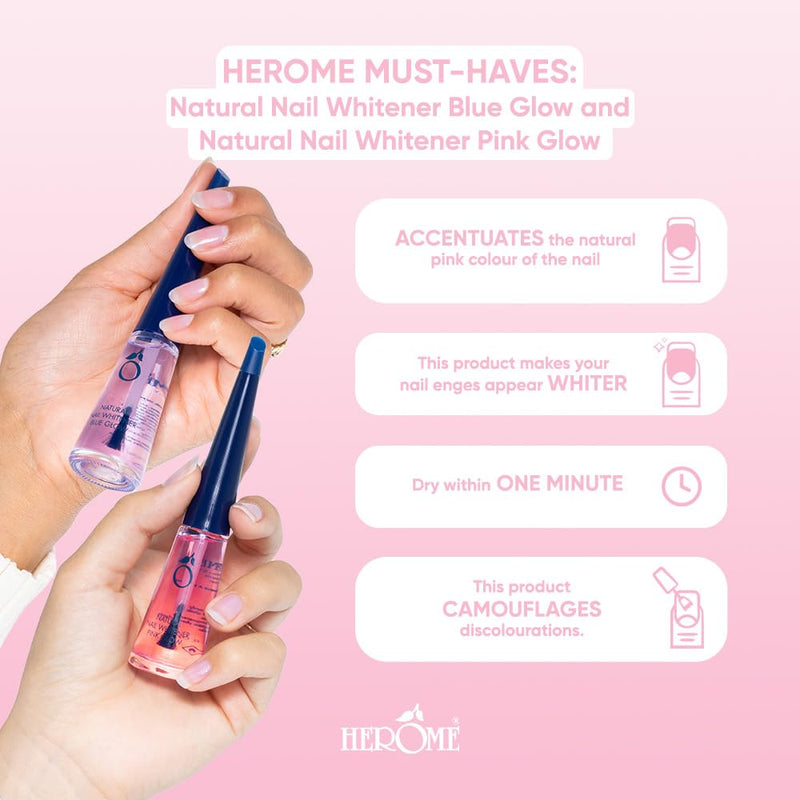 Herome Combi-Pack Natural Nagelaufheller (Nail Whitener) Pink Glow & Nagelaufheller (Nail Whitener)