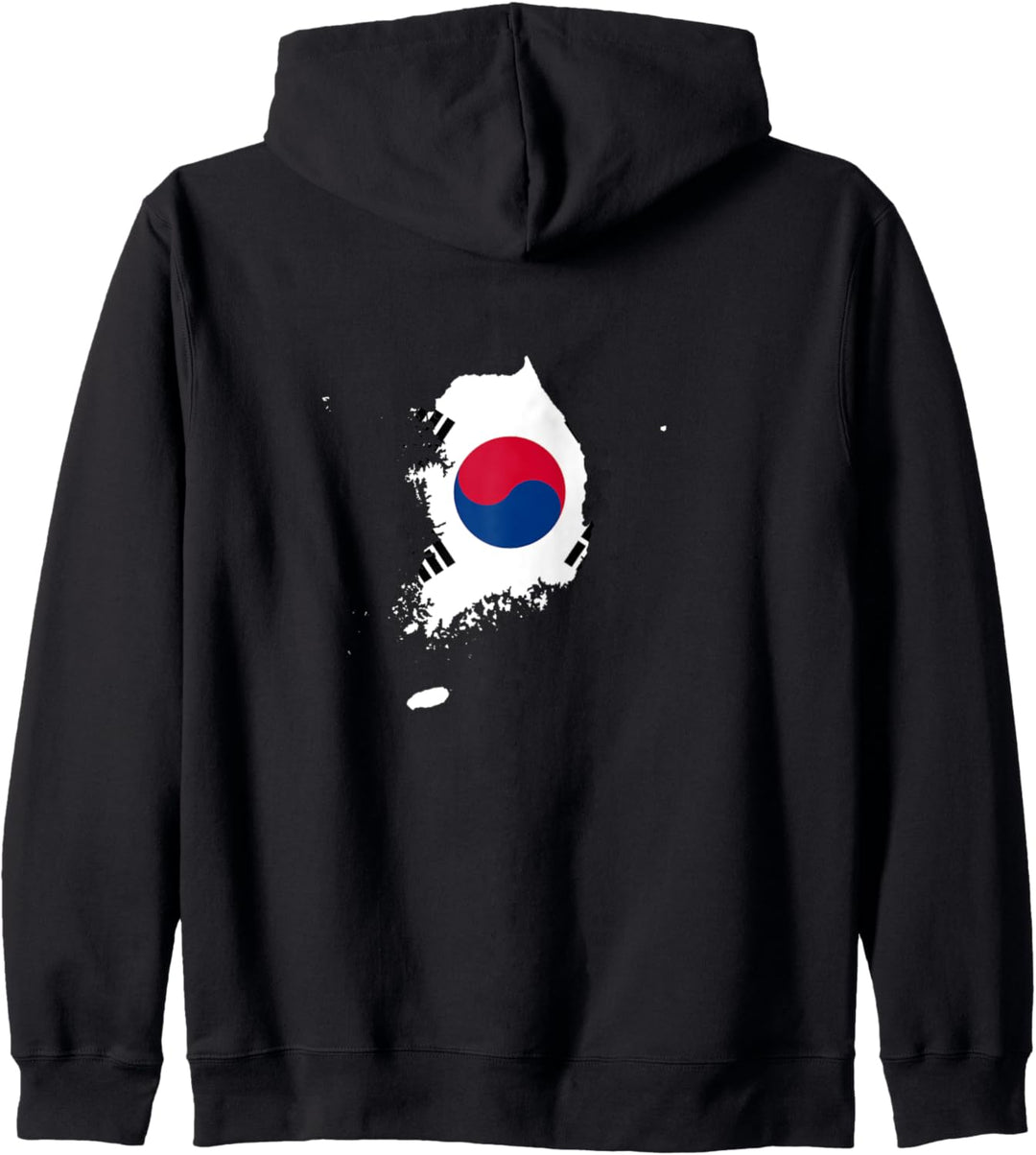 Südkorea Country Outline On Flag Kapuzenjacke