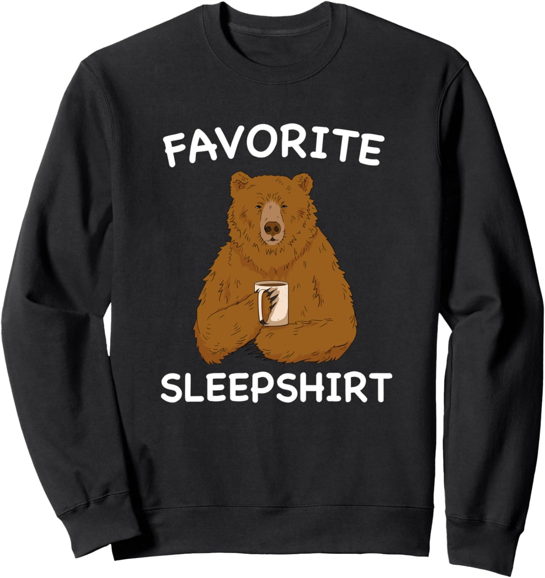Grizzly Bear Bears Nickerchen Schlaf-Pyjama Nachthemd Sweatshirt