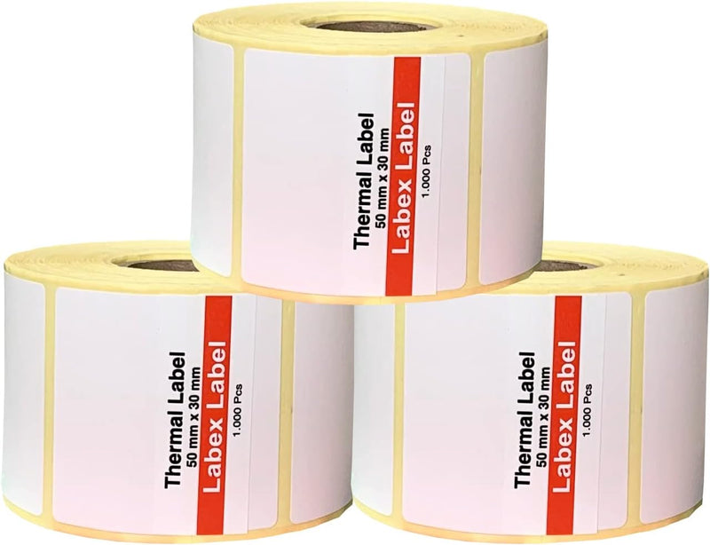 Thermotransfer etiketten 50x30 mm | Barcode etiketten, adressetiketten - Thermoetiketten auf rolle;