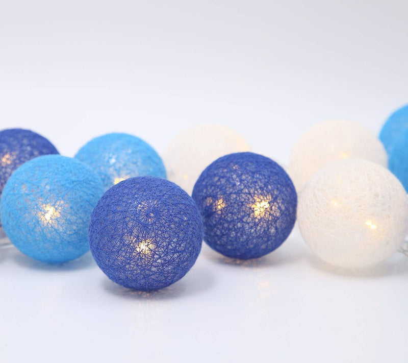 LED Lichterkette Baumwollkugeln Batteriebetrieben, 3,3m 20er Cotton Ball Lichterketten Kugeln Nachtl