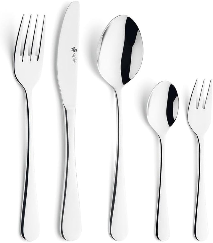 PW Paul Wirths Rhodos 82 Besteck Set für 12 Personen, Edelstahl rostfrei, poliert & spülmaschinenfes