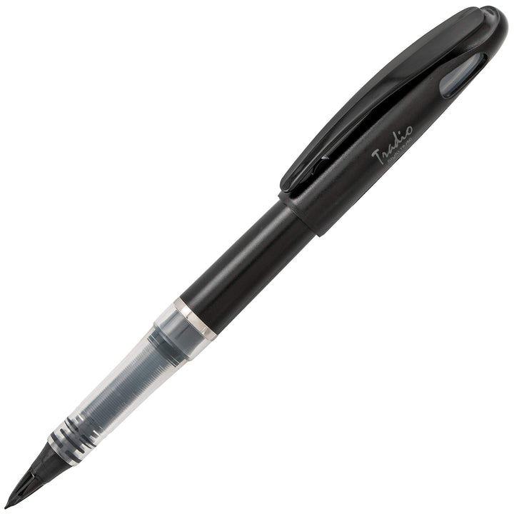 Pentel Tradio Füllfederhalter, Schreibfarbe Schwarz, Schwarz, 12 Stück Korpus schwarz matt, Korpus s