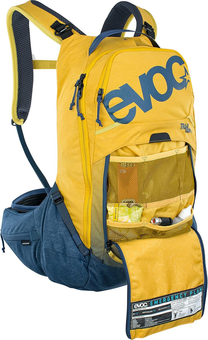EVOC TRAIL PRO 16l Protektor Rucksack für Tagestouren & Trailriding, Fahrradrucksack (Backpack mit L