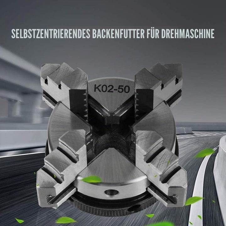 50mm Mini 4 Backen Reversible Selbstzentrierende M14 Gewindefahrmaschine Drehfutter K02-50 mit 2 Stc
