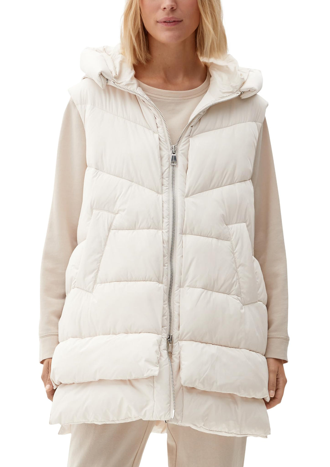 s.Oliver Damen Weste ärmellos M creme 0330, M creme 0330