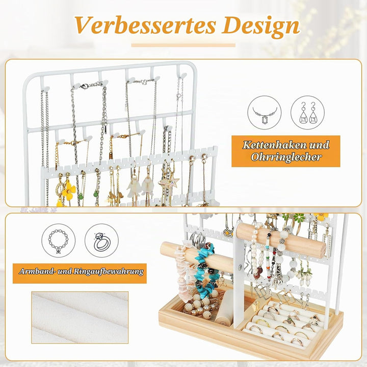 Kingling Schmuckständer Schmuckhalter, Schmuckaufbewahrung Ketten Schmuck Ständer, Schmuck-Organisat