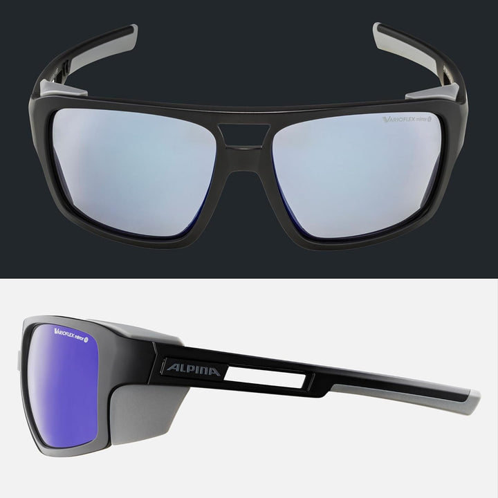 ALPINA SKYWALSH V - Selbsttönende, Bruchfeste & Beschlagfreie Sport- & Fahrradbrille Mit 100% UV-Sch