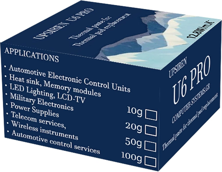Original UPSIREN U6 PRO 10 g Thermospachtel für VGA-GPU-IC-Prozessor, schnelle Kühlung, Wärmeleitpad