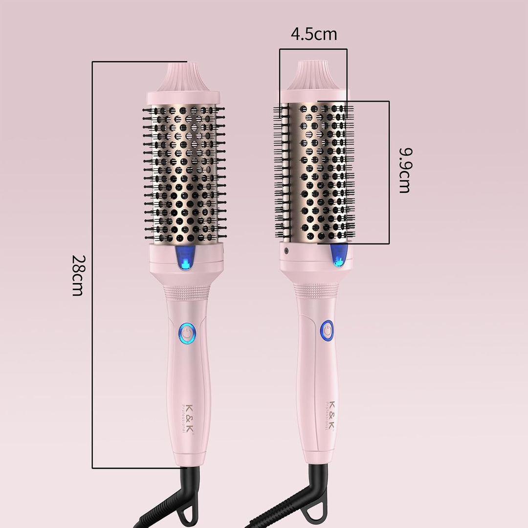 K&K Thermobürste Keratin Thermal Brush Protect Beheiztes Fass Heisse Haarbürste, Ionisch Glatt Schei