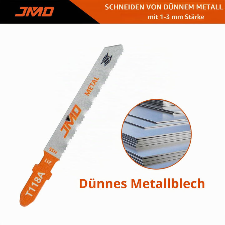 JMD 30 x T118A Stichsägeblatt Metall 75mm 21TPI Sägeblätter Stichsäge für Metall Zubehör Stichsäge,