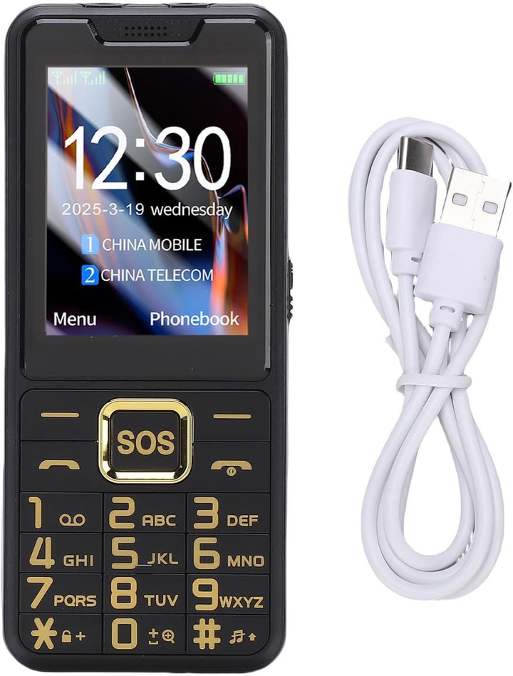 Fockety 4G -Handy für Senioren, 2,6 -Zoll -HD -Bildschirm Dual SIM -Mobiltelefon für ältere Menschen