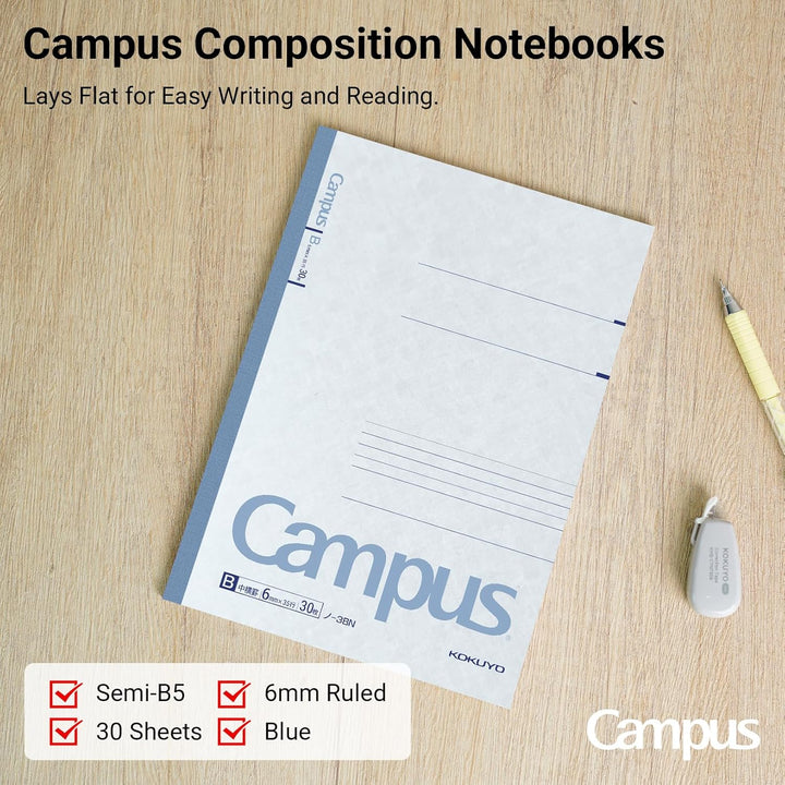 KOKUYO 10 B_cher von 30 St_ck festgelegt (semi-B5) B ausgeschlossen Roh-3BN10 Campus Anhang Nr. 6 (J